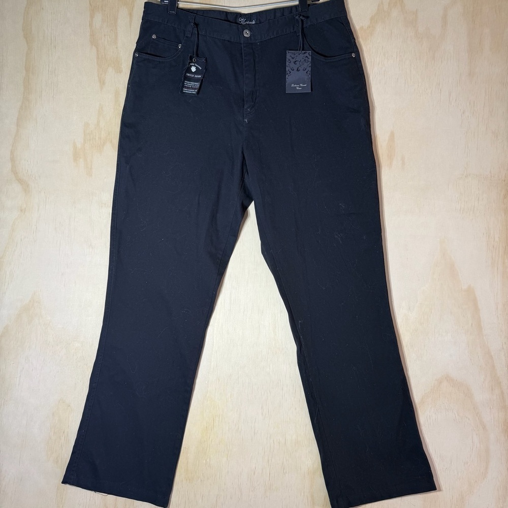 Luchiano Visconti Uomo Jeans Men’s 38x32 Black Stretch Denim